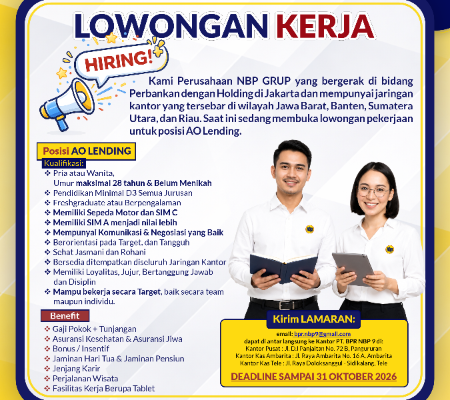 LOWONGAN KERJA OKT 2026