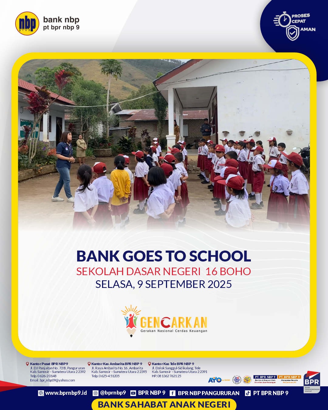 BANK GOES TO SCHOOL – SDN 16 Boho BANK GOES TO SCHOOL – SDN 16 Boho