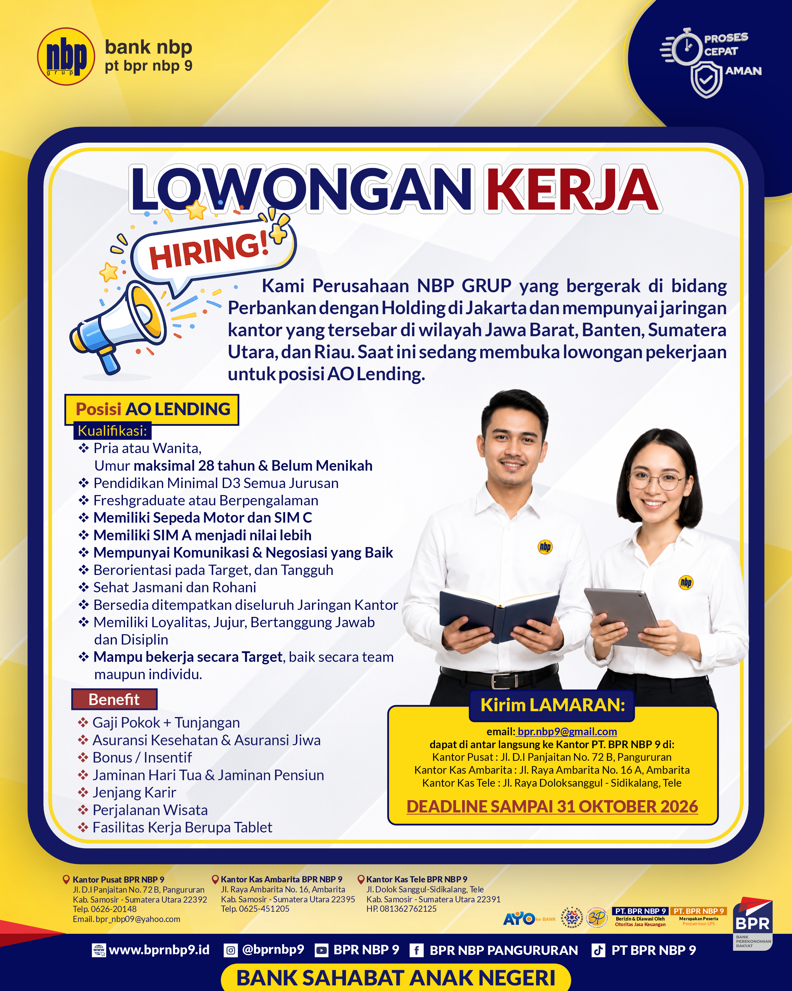 LOWONGAN KERJA OKT 2026