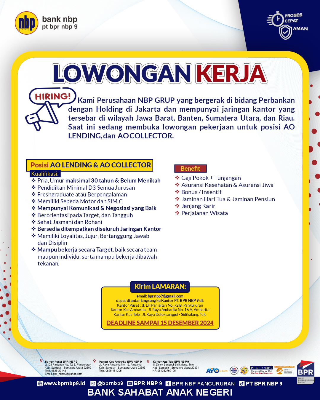 LOWONGAN PEKERJAAN