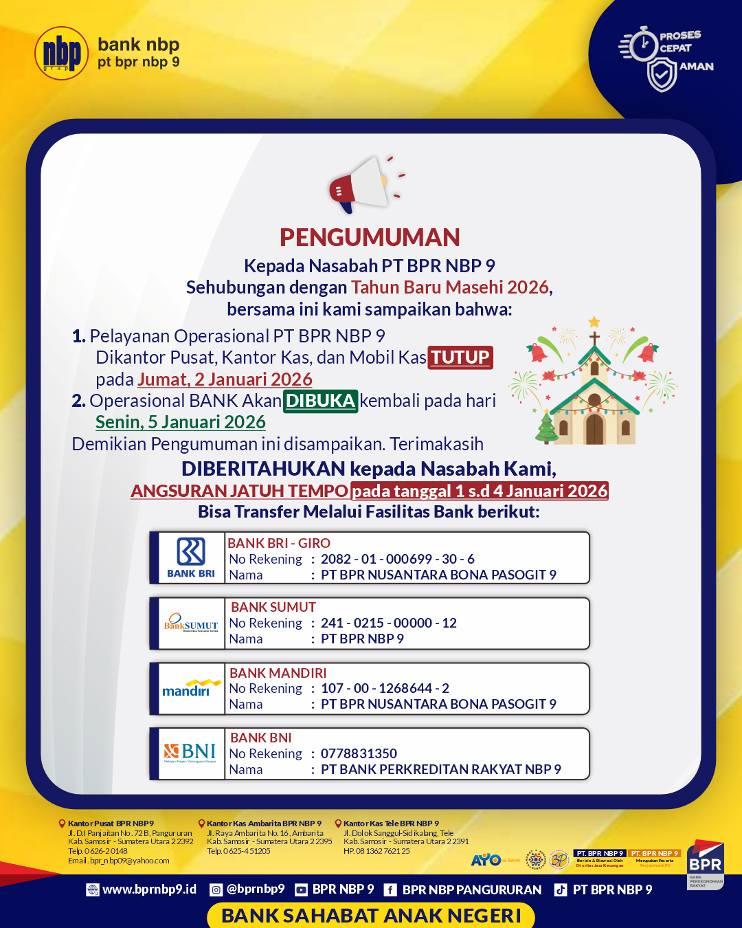 PENGUMUMAN Tahun Baru 2026