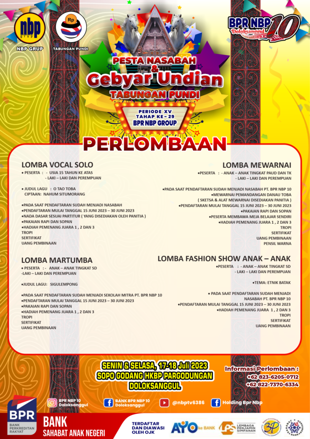 Perlombaan GEBYAR UNDIAN Tabungan Pundi 2023 Perlombaan GEBYAR UNDIAN Tabungan Pundi 2023